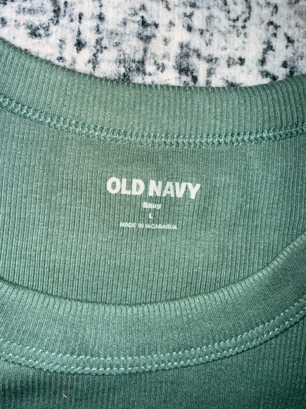 Old Navy Women’s Mint Green Ribbed Short Sleeve Tee